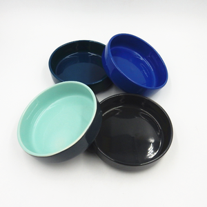 De alta calidad de cerámica <span class=keywords><strong>verde</strong></span> Pet al por mayor/alimentación de gato de cerámica plato de mascotas - Product Image 1
