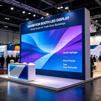 Écran LED d'intérieur à montage rapide, empilable et suspendu, avec luminosité de 500 cd, garantie de 2 ans, idéal pour les stands de salons professionnels