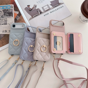 เคสโทรศัพท์แบบมีช่องใส่การ์ดหลายช่องสำหรับ iPhone 17 เคสหนังแบบกระเป๋าสตางค์สำหรับ iPhone 17 พร้อมสายคล้อง - Product Image 2