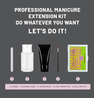 Nuevo kit de herramientas de modelado de uñas sin rastro con forma doble de almendra francesa, para extensión rápida de uñas postizas de cobertura completa, marca privada.