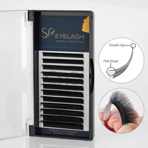 SP EYELASH 0.150.20スプリットチップ楕円形ナチュラルビーガン楕円まつげマットまつげフラットまつげエクステンション