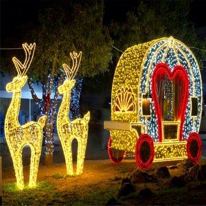 Luz Decorativa con Motivo de Trineo de Renos Navideños para Fotografías, Áreas Temáticas de Invierno y Decoración Interactiva de Paisajes Festivos - Product Image 1