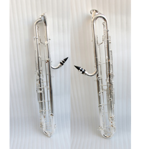 <span class=keywords><strong>Clarinetto</strong></span> Contrabbasso di Alta Qualità con Corpo in Cupronichel da Bbb a Low C e Chiavi Placcate in Argento - Product Image 1