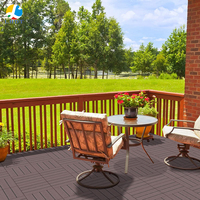 Revêtement de sol extérieur avec dalles de terrasse à emboîtement, composite, bricolage, personnalisable, terrasse de jardin, patio, dalles de terrasse