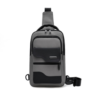 Sac de poitrine en nylon pour homme, grande capacité, sac à bandoulière portable, sport de plein air, imperméable, léger, sac de poitrine urbain - Product Image 3