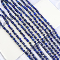 Perles facettées en lapis-lazuli bleu naturel de 8 mm pour bracelet DIY, collier, bijoux de mode, artisanat fait main, usage quotidien, cadeaux