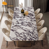 Calacatta Viola Table basse en marbre Table à manger Meubles en marbre pour la cuisine