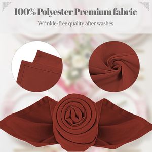 Wholesale Polyester <b>Crocheted</b> Table Napkins 20''X20'' Durable Reusable for Banquet Wedding - Product Image 3