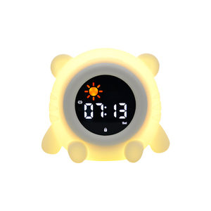 Vente en gros Lampe de nuit en forme de tigre <span class=keywords><strong>Réveil</strong></span> personnalisé incassable en silicone rechargeable par USB pour enfants filles - Product Image 2