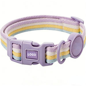 Harnais et laisse pour chien en blocs de couleurs irisées, harnais doux et confortable pour animaux de compagnie, réglable pour les promenades en extérieur - Product Image 5