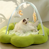 Lit pour chat universel quatre saisons, nid douillet auto-amusant, anti-ennui, détachable, lavable, respirant, en forme de fleur, canapé pour animaux de compagnie
