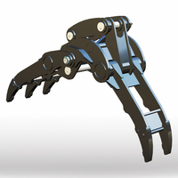 Grappin hydraulique rotatif pour la manutention de métaux usagés, compatible avec les excavatrices de 20-30 tonnes, disponible en version OEM pour engins de chantier.