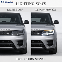 Pour Range Rover Vogue 2013-2023 : Ensemble de phares à LED matriciels avec projecteur, feux de jour (DRL) et clignotants – Pièces de mise à niveau automobile