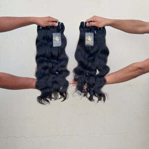 Extensions de cheveux brésiliens bouclés et lisses, lots de mèches brutes indiennes naturelles, fournisseurs d'extensions de cheveux humains bruts - Product Image 2