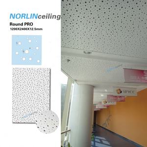 Plaque de plâtre perforée de construction de panneau de plafond de gypse acoustique sans couture de 4x8 pieds 12mm d'épaisseur - Product Image 3