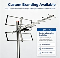 DA-280A Outdoor Yagi HDTV-Antenne mit Hoher Verstärkung, Digitale Terrestrische TV-Antenne, Wetterfest, DVB-T2 TV-Antenne mit Masthalterung aus Kunststoff