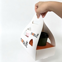 Offre Spéciale – Boîtes en Carton Personnalisables pour Gobelets à Café Jetables avec Poignée – Vente en Gros