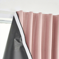 Rideau occultant intégral moderne en polyester sans perforation, auto-adhésif, pour séparation de pièce de location, chambre et fenêtre en baie, pour rideau de fermeture