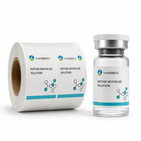 Étiquette personnalisée en rouleau pour flacon de 10 ml, cosmétique, soin de la peau, autocollant imperméable au peptide, papier synthétique, impression laser