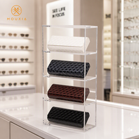 Étui à lunettes en cuir PU semi-rigide brillant, texture artisanale gaufrée, résistant à la pression pour lunettes optiques et lunettes de soleil