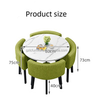 Ensemble de salle à manger de luxe moderne à prix de gros : 1 table et 4 chaises, mobilier de salon, tables en bois, chaises en métal