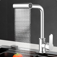 Mitigeur d'Évier Monocommande 4 Fonctions Cascade pour Cuisine, Hôtels et Appartements