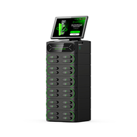 Station de recharge de téléphone portable intégrée à écran tactile à 24 emplacements, borne de recharge de batterie partagée, distributeur automatique de location de batteries externes