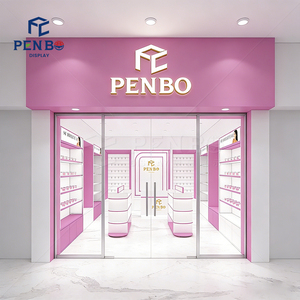 Service de conception 3D gratuit, perruques, design de <span class=keywords><strong>magasin</strong></span> de cosmétiques, présentoir personnalisé de style européen pour <span class=keywords><strong>magasin</strong></span> de produits de beauté rose - Product Image 5