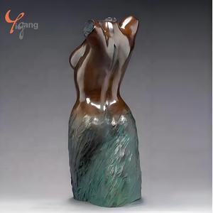 รูปปั้นบรอนซ์ทองเหลืองคุณภาพสูงงานหัตถกรรมเปลือยรูปปั้นครึ่งตัวงานหัตถกรรมโลหะดีไซน์ทันสมัย - Product Image 4