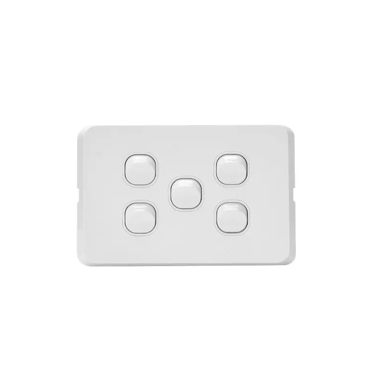 OEM supplier Australian New Zealand SAA clipsal iconic wall light switch 5 gang electrical double pole for caravan