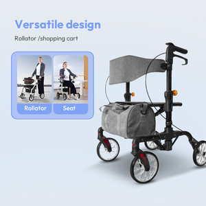High Quality CE Certified Lightweight Rollator Portable Travel <strong>Walker</strong> Height Adjustable Armrests <strong>Seat</strong> <strong>for</strong> Elderly Home Hospital - Product Image 5