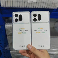 Étui de téléphone transparent multi-modèles Tr2.0mm d'épaisseur pour iPhone, Samsung, Xiaomi, Redmi, Google
