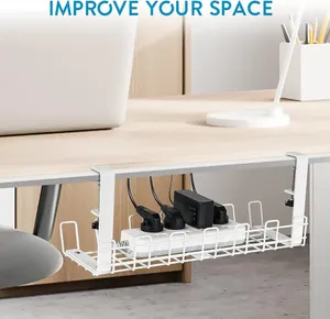 Phòng Khách Văn Phòng Dưới Bàn Không Có Khoan Có Thể Điều Chỉnh Mạnh Mẽ Quản Lý Cáp Khay Dây Kim Loại Dây Tổ Chức - Product Image 6