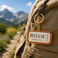 Porte-clés en métal personnalisé Porte-clés pour la promotion émotionnelle Porte-clés coloré 3D pour la santé mentale Porte-clés en émail pour les billets de montagnes russes