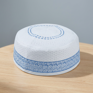 Turkish Kufis Kofi Muslim Pray Hats Cotton Hat Kufi with Double Col or Pakistan Prayer - Product Image 3