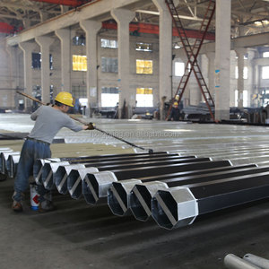 15ft 20ft 25ft 30ft 35ft thép đèn bài mạ kẽm 5M 6M 7M 8M 9m 10m 12M bát giác chiếu sáng đường phố cực - Product Image 1