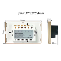 US Tuya Zigbee lampu Panel kaca Wifi, saklar sentuh nirkabel kendali jarak jauh 1/2/3/4gang sakelar cerdas dinding