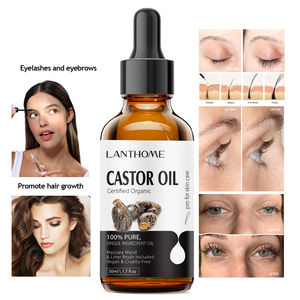 Sérum de traitement des cheveux à l'huile de ricin biologique de marque privée brosse de mascara pour la croissance des <span class=keywords><strong>cils</strong></span> <span class=keywords><strong>et</strong></span> des <span class=keywords><strong>sourcils</strong></span> incluse - Product Image 1