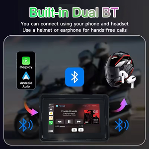 Sans fil Android Auto Y Carplay Pantalla Para Moto Accesorios Per Con Pour Gps Senza Fili 5 Pouces Pulgadas <span class=keywords><strong>Mirror</strong></span> <span class=keywords><strong>Link</strong></span> - Product Image 3