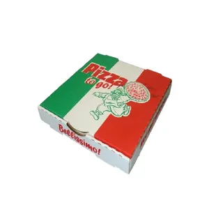 Cetakan Kustom 9 10 12 13 14 15 16 18 Inci Kotak Pizza Food Grade Coklat Putih dengan Logo Yang Dipersonalisasi