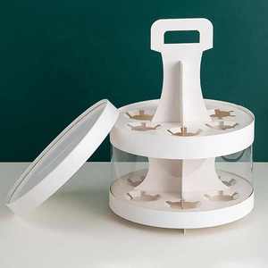 Boîte à cupcakes ronde de 10 pouces et 8 pouces, boîte à gâteaux en plastique pour muffins - Product Image 6