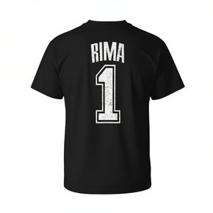 T-shirt Rima Supporter Number 1 Fan, nera, taglia unisex per adulti - Product Image 2