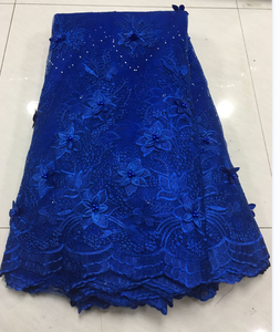 Tessuto in Pizzo Francese Africano Verde con Ricamo 3D e Perline, Ecologico, 5 Iarde ML45N06, MOQ per Matrimoni, Disponibile - Product Image 6