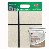 Peinture de pierre naturelle couleur sable, texture marbre rugueuse, revêtement mural extérieur en spray pour la décoration de bâtiments et villas en extérieur