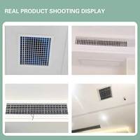 Grille de ventilation carrée moderne 10 po x 6 po pour ouverture de conduit - Grille de chauffage en aluminium à déflection simple réglable pour plafond/mur
