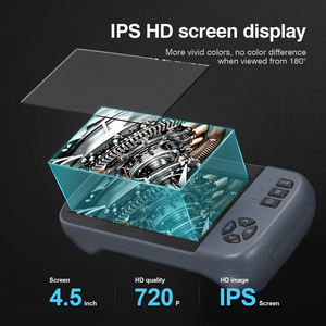 Caméra d'inspection industrielle portable en gros, endoscope avec <span class=keywords><strong>objectif</strong></span> détachable, câble, écran 4,5 pouces, <span class=keywords><strong>photo</strong></span> et vidéo 720P, 8 LED - Product Image 3