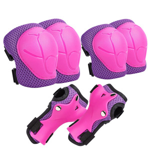 Rodilleras y coderas para niños con protectores de muñeca, equipo de protección transpirable rojo para esquiar, patinar, hacer deportes de skate - Product Image 4