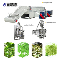 Mesin Pengering Buah dan Sayuran, Pengering Moringa, Mesin Pencuci, Pengering, dan Penggiling Daun Kurma, Lini Produksi Daun Moringa