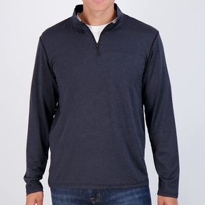 Vêtements de sport à séchage rapide personnalisés pour hommes Quarter Zip Long Sleeve Athletic Performance Quarter Zip Pullover - Product Image 4