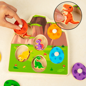 Hot New Arrivals Best-Selling Dinosaur Egg Color Matching Manufacturer Direct Sale Kids Educational Wooden Toys For Boys Girls - Product Image 3